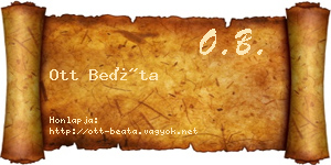 Ott Beáta névjegykártya