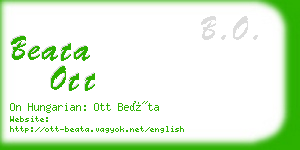 beata ott business card